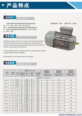 【美邦 YD系列變極多速三相YD90L-2異步電動機】價格,廠家,圖片,異步電動機,江蘇美邦電機科技-